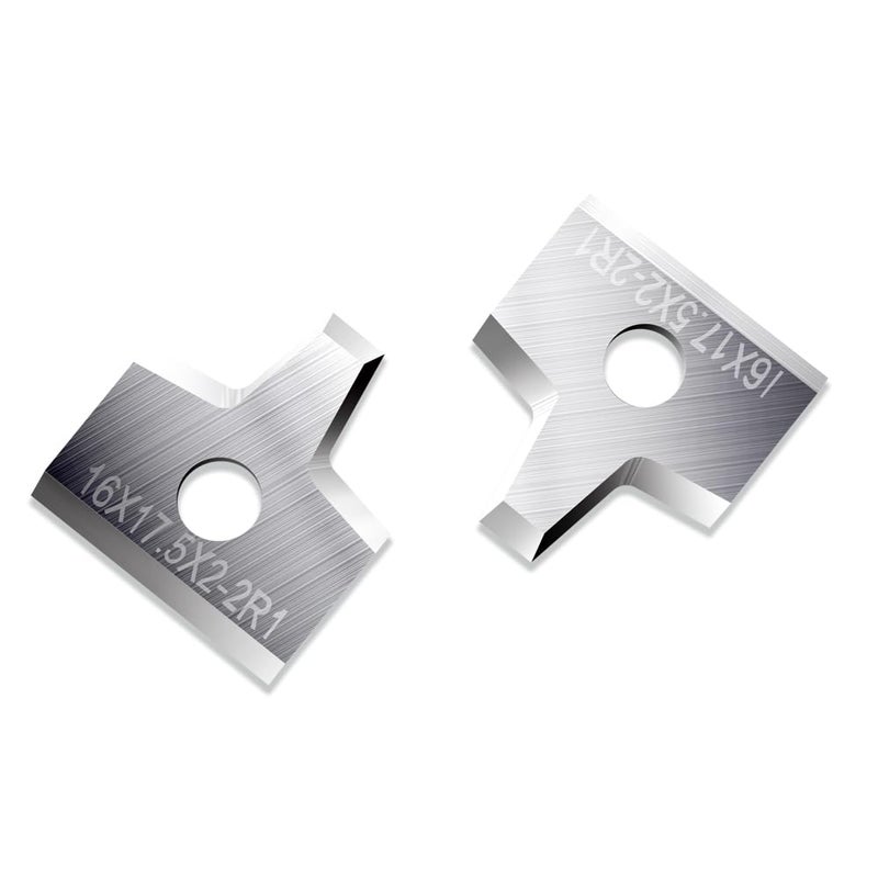 FHONK Woodworking Veneer Edge Trimmer Blades 16x17.5x2.0mm-2R1 2-Pcs, Chamfer Plane, Edge Banding Cutter, Manual Planer Blade, Burr Scraper for Board & Wood Surfaces (16x17.5x2-2R1, 2-PCS) - Image 1
